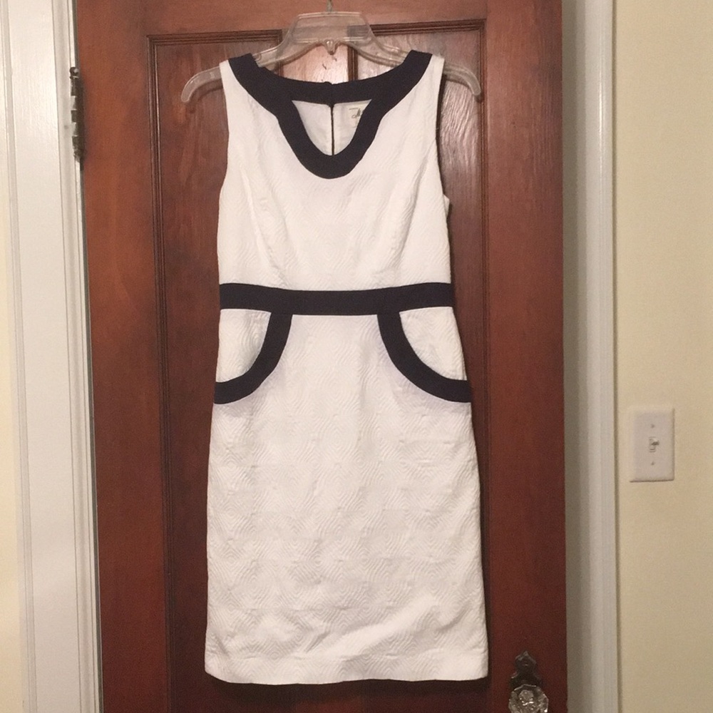 Milly dress- white and navy